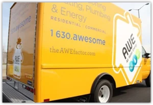 Side of Cube Van AWE